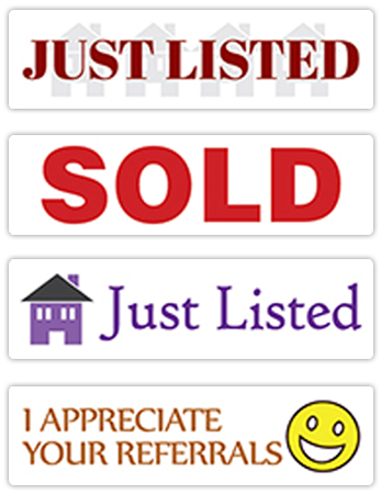 Rectangle-Shaped Real Estate Stickers