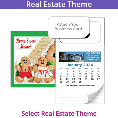  Real estate calendar magnets for refrigerator with tear-away 12-month calendar pages for 2025