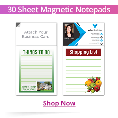 30-sheet notepad real estate promotional item