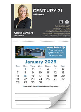 Custom printed calendars provides professional polish to your real estate promotional items