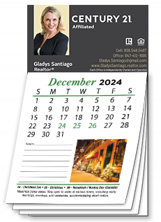 Real estate magnetic calendars 2025 for refrigerator calendar magnets