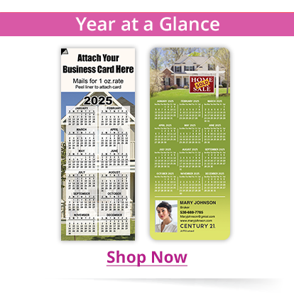 Year at a Glance Calendar Reference Promotional Item for Real Estate Agents