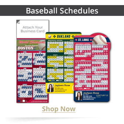 Magnetic Real Estate Baseball Schedules