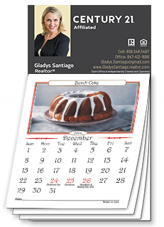 Recipe realestate calendar promotional item for buyers agent realtors