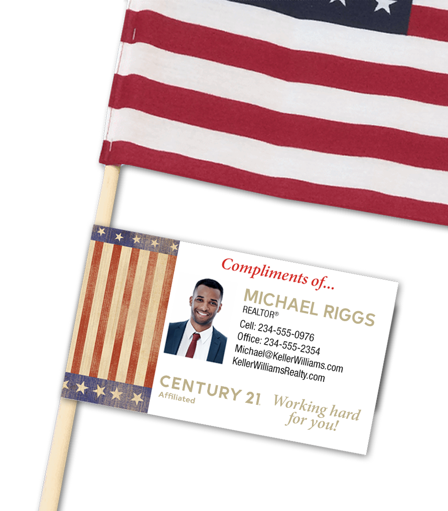 Real Estate Lawn Flag Labels for Century 21 Affiliates| RealEstateCalendars.com