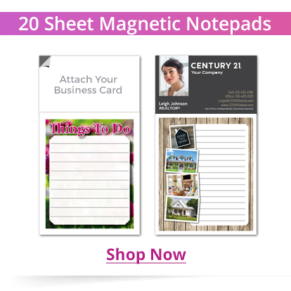 20-sheet notepad real estate promotional item