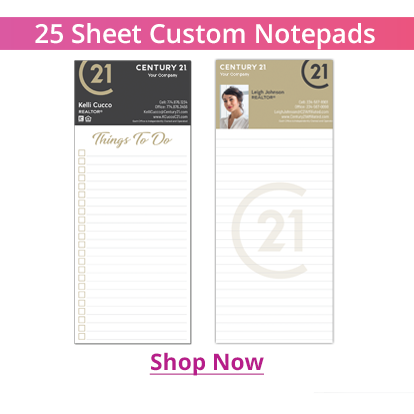 25-sheet realtor note pads