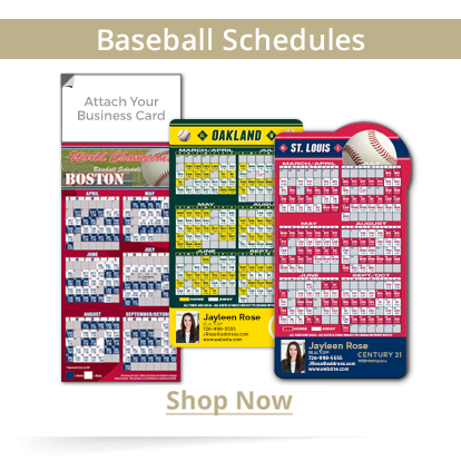 Magnetic Real Estate Baseball Schedules