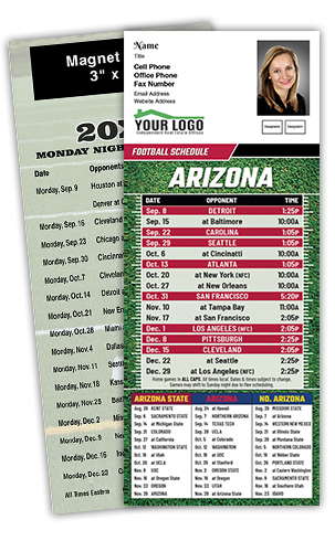 Econo Laminated Football Cards w/ Magnet Strip | RealEstateCalendars.com
