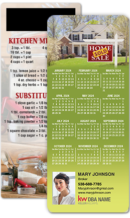 Custom calendar magnets for real estate marketing and promotional give-awayss