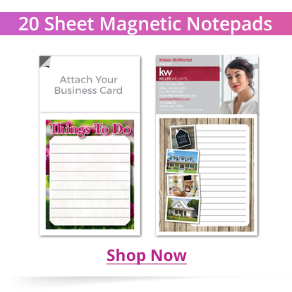 20-sheet notepad real estate promotional item