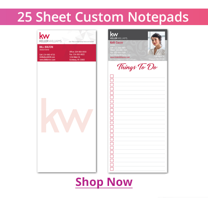 25-sheet realtor note pads