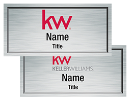 Keller Williams Metallic Name Badges