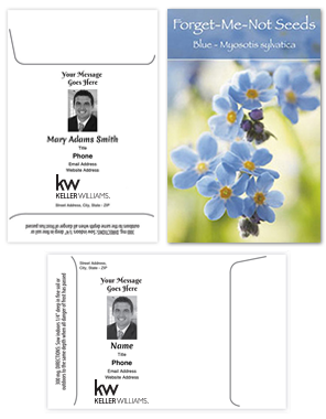 Black Ink Customized Seed Packets for Real Estate Agent Promotion | RealEstateCalendars.com