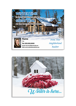 Realty Office Standard Real Estate Winter Postcards 