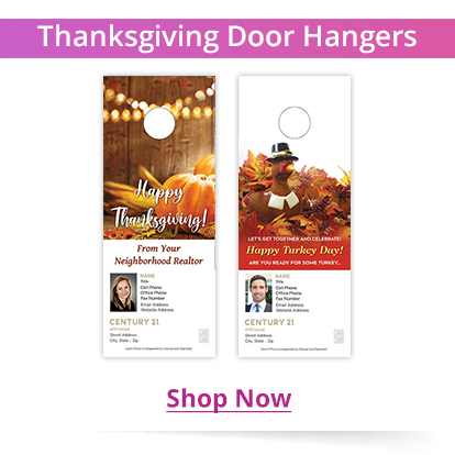 Century 21 Affiliated Thanksgiving Door Hangers