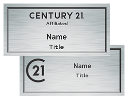 Century 21 Affiliated Metallic Name Badges