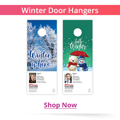 Realty Office Winter Door Hangers