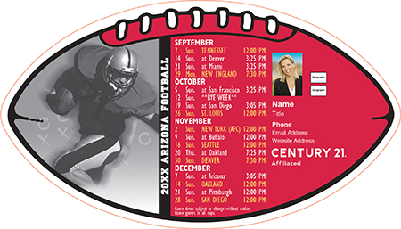 Custom Los Angeles Rams Football Schedule Magnets