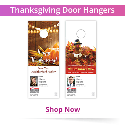 Realty Office Thanksgiving Door Hangers